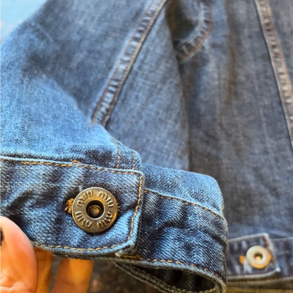 Miu Miu Cropped Stretch Denim Jacket - Size 36 - Picture 11 of 17